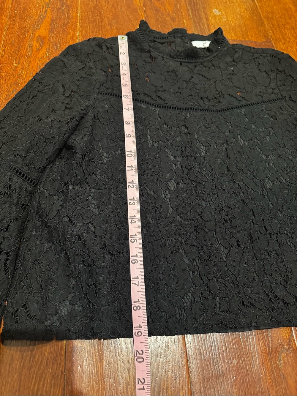 Jack by BB Dakota Black Lace Bell-Sleeve Blouse - Picture 4 of 10